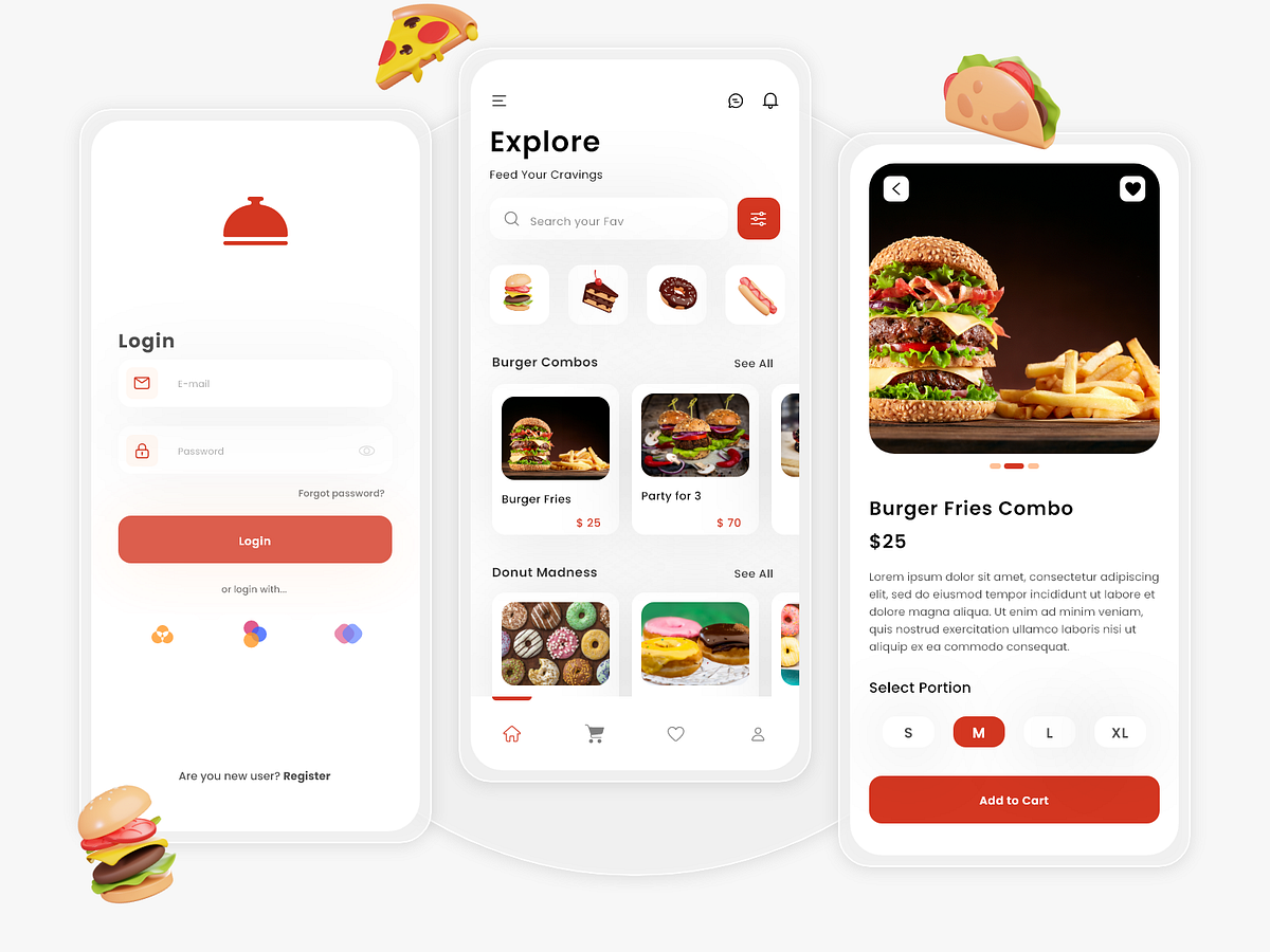 Food Delivery App UI by ArtAasom on Dribbble