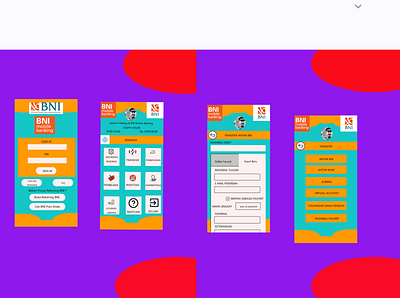 Desain UI Mobile Banking BNI Copy app design ui
