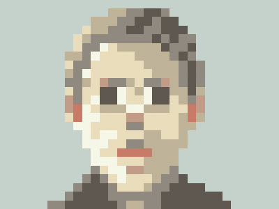 Self portrait of the artist as a pixelated man