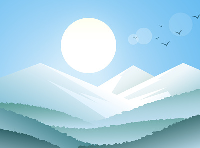 Mountains design illustration