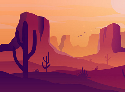 Desert design illustration