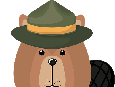Beaver design illustration