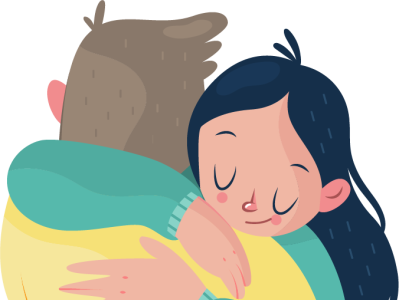 Hug design illustration