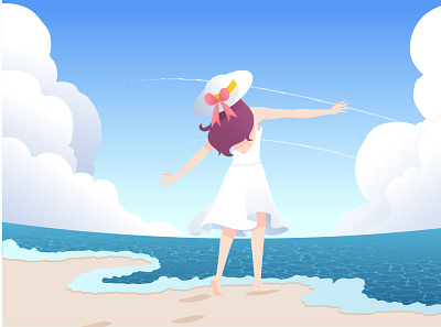 Beach Girl design illustration