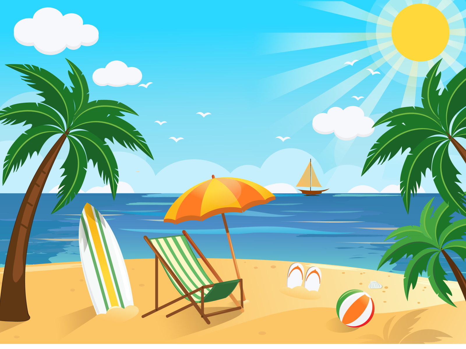 Beach by DEEP AWASTHI on Dribbble