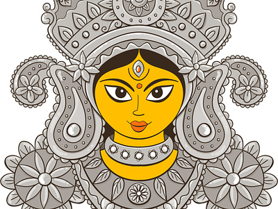 Durga Puja design illustration vector