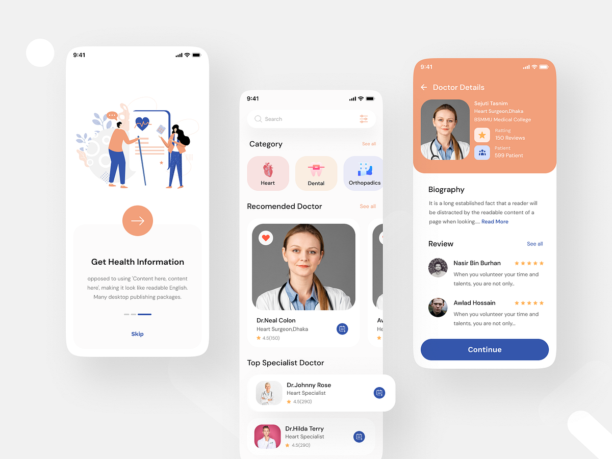 Doctor Booking Mobile App by Nurency Digital on Dribbble