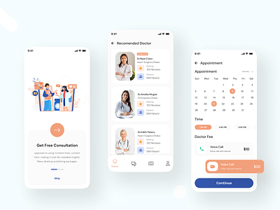 Doctor Booking Mobile App app design appointment appointment booking consulting doctor app doctor booking health app healthcare live chat live doctor mobile app treatment treatment app trendy design ui ui design user interface design userinterface ux ux desgin