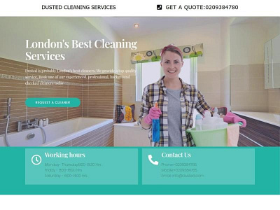 Cleaners-elementor word press landing page template