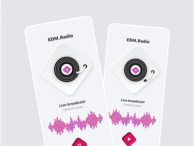 EDM.radio – podcast apps clean equalizer minimal mobile app neumorphism podcast radio simple
