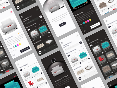 Furniture App Design app design application e commerce app free furniture app furniture app design furniture company app furniture shop app ios mobile app ui kit ui ux web design xd file