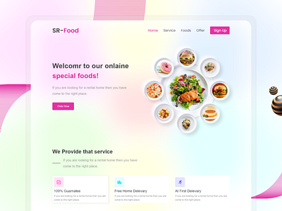 onlaine food service cleen food food delevary landing page food delevary website free new onlaine food order onlaine food service restaurant website template ui kit ui ux web design