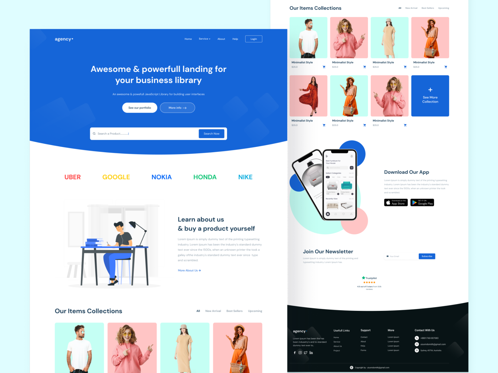 Business Agency Template by _m_amit_h_ on Dribbble