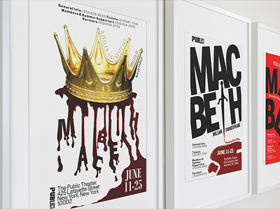 Macbeth Public Theater Poster Design branding concept design graphic design macbeth play playwright poster shakespeare theater theatre