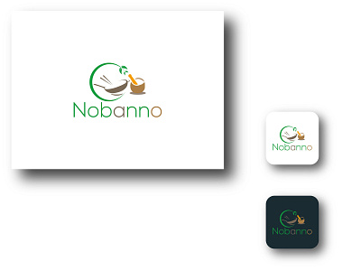 Nobanno Food Logo colorful illustrator logo logo design minimal vector