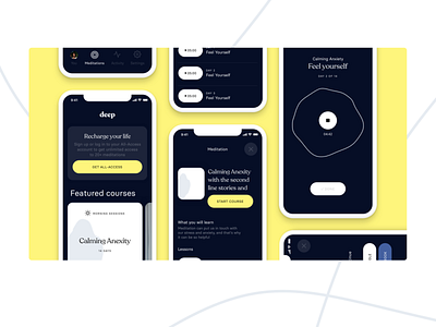 deep — recharge your life course course app education ios meditation motivation typography