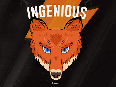 FOX art artwork design designgraphic fox foxy illustration ingenious orange rayo thunder