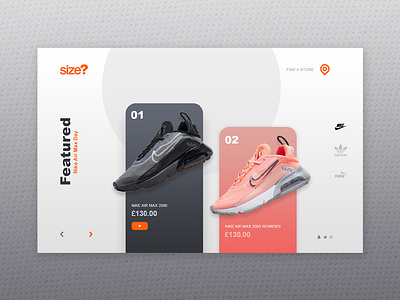 Landing Page - Size? branding colour design nike ui ux website