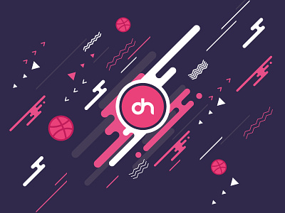 DHDesign Debut Shot abstract beginner brand design dribbble firstshot hello illustration rookie