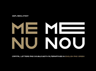 GNF-MENU typeface design font font design typeface design typefaces typography
