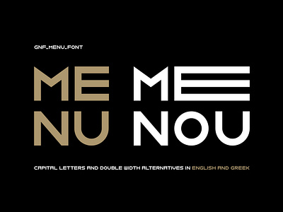 GNF-MENU typeface