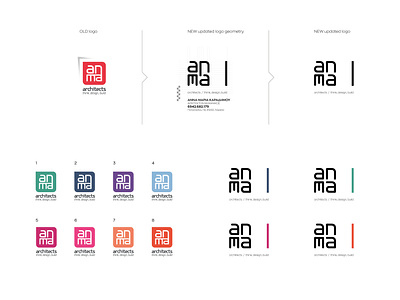 Anna Maria (ANMA) Karadimou Arhitects logo revamp branding design illustrator cc logo typography