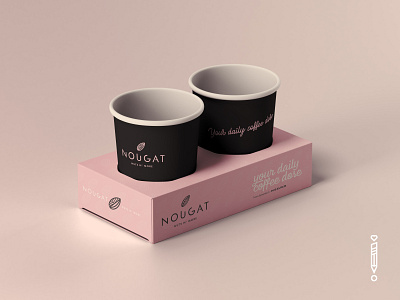 NOUGAT nuts n' more logo and packaging branding design graphic design logo packaging vector