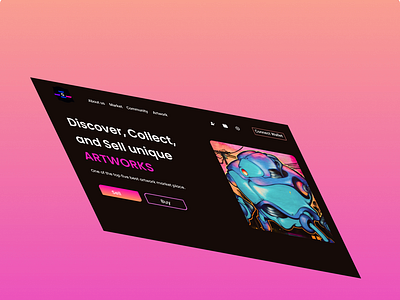 NFT Marketplace landing page