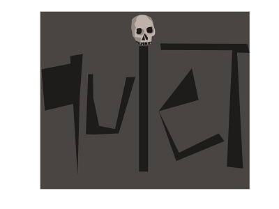 creative image of a skull with the name quiet