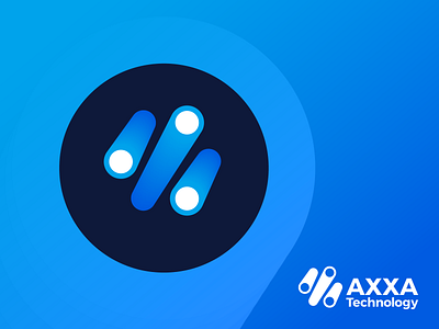 AXXA Technology Logo Design 2