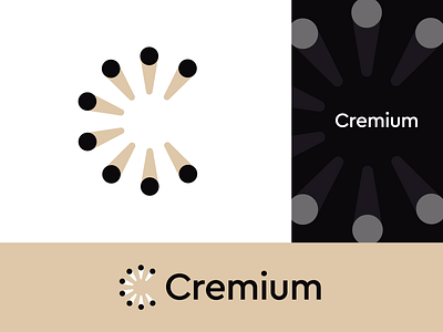 Cremium Logo Desig #2 brand branding circle circles firewood gold icon identity letter c logo logo design luxury design mark modern logo shine sophisticated logo symbol wood woodcut wooden