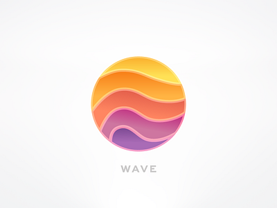 Wave Gradients app circle gradients icon ios logo mark sea shades wave