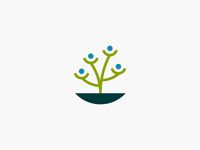 Logo for IT workforce agency branding consulting grow growth icon identity logo management mark people plant