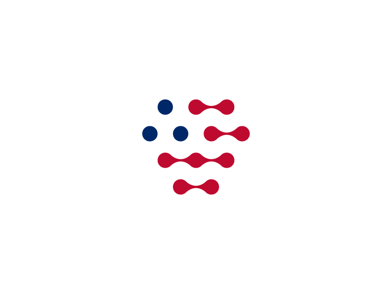 Digital American Flag logo design internet flag data software digital usa identity branding logo