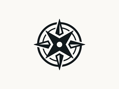 Compass Logo badge compass flat illustration journey logo logo design mark nautical north south travel