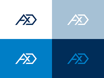 AXD Tech Monogram clean colors icon letter letters logo mark minimalistic monogram palette tech technology