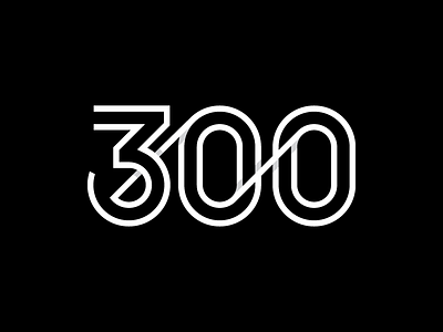 300 Followers achievement brand branding celebration follower font happy lettering milestone monogram number typography