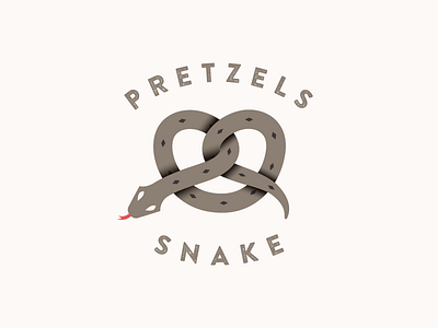 Pretzels Snake animal brand branding food icon identity illustration logo serpent snake symbol