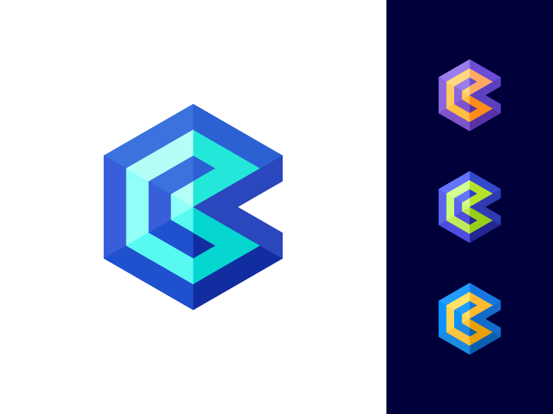C3 Mark identity branding colorful analytics monogram logo letter layers digital icon data c3