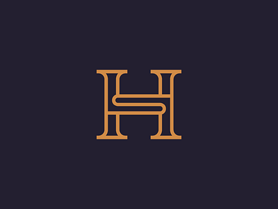 Luxury HS monogram colorful design elegant hs identity branding letter line art logo logos luxury mark monogram