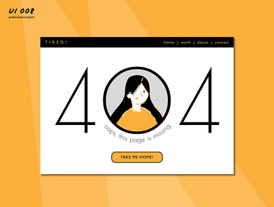 Daily UI: 008 | 404 PAGE dailyui dailyui 008 dailyuichallenge design typography ui vector web