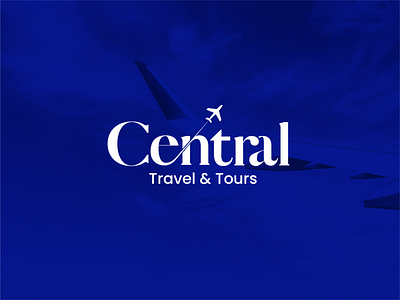Central Travel & Tours | Logo Design branding central design flat logo logotype qatar travel travel agency