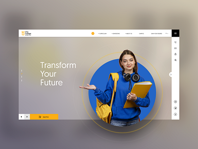 College website home page design college doha qatar ui uidesign uiux university webdesign websitedesign yellow