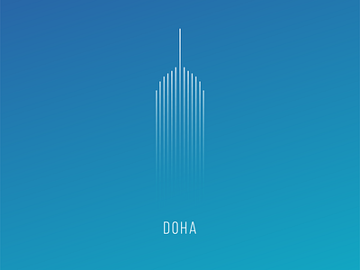 Doha Tower line art - 2022 design graphic design illustration lineart new qatar