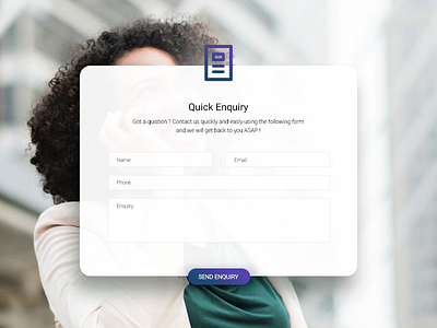 Quick Enquiry Popup Design bootstrap enquiry flat form free modern popup quickenquiry ui ux web webdesign