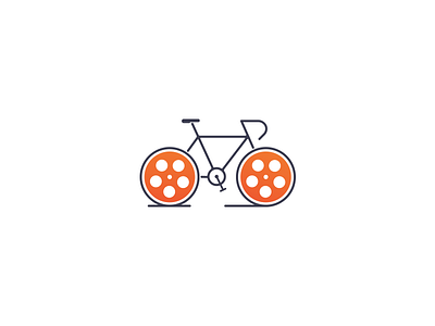 Movie + Cycle cycle design flat free grid identity logo mark minimal movie symbol