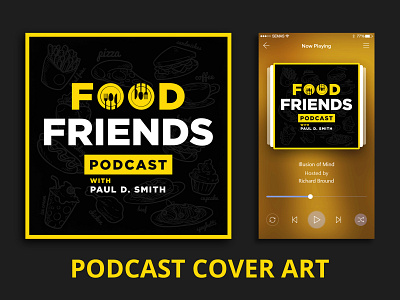 Podcast Cover - Food Friends airbnb branding food friends itunes podcast podcast art podcast cover art podcast logo social media design spotify spotify cover typography