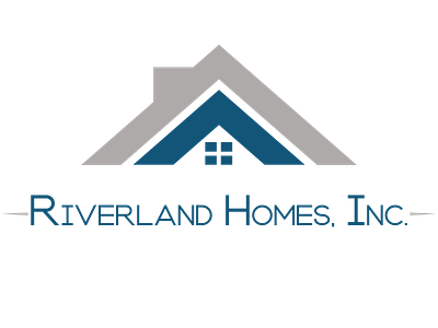 RiverLand Home,Inc branding building logo design flat flat logo design house logo illustration logo minimal real estate logo vector
