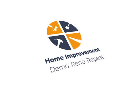 Home Improvement Logo abstract branding flat improvement logo minimal minimalist logo real estate logo