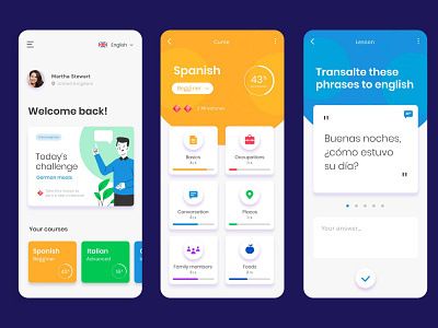 Learn Languages UI Design